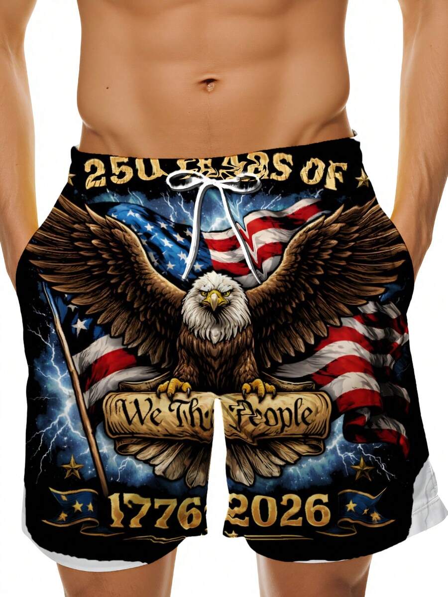Swim Trunk Quick Dry - Patriotic Swim Trunks Men Beach Shorts