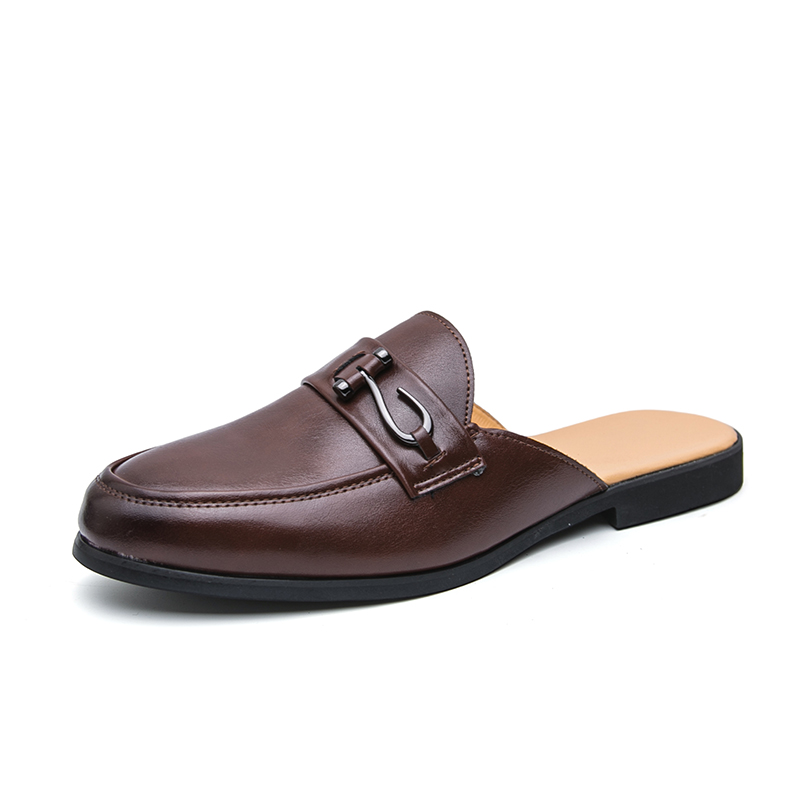 Flip Flop Leather Men - Designer Patent Leather Mens Mules Half