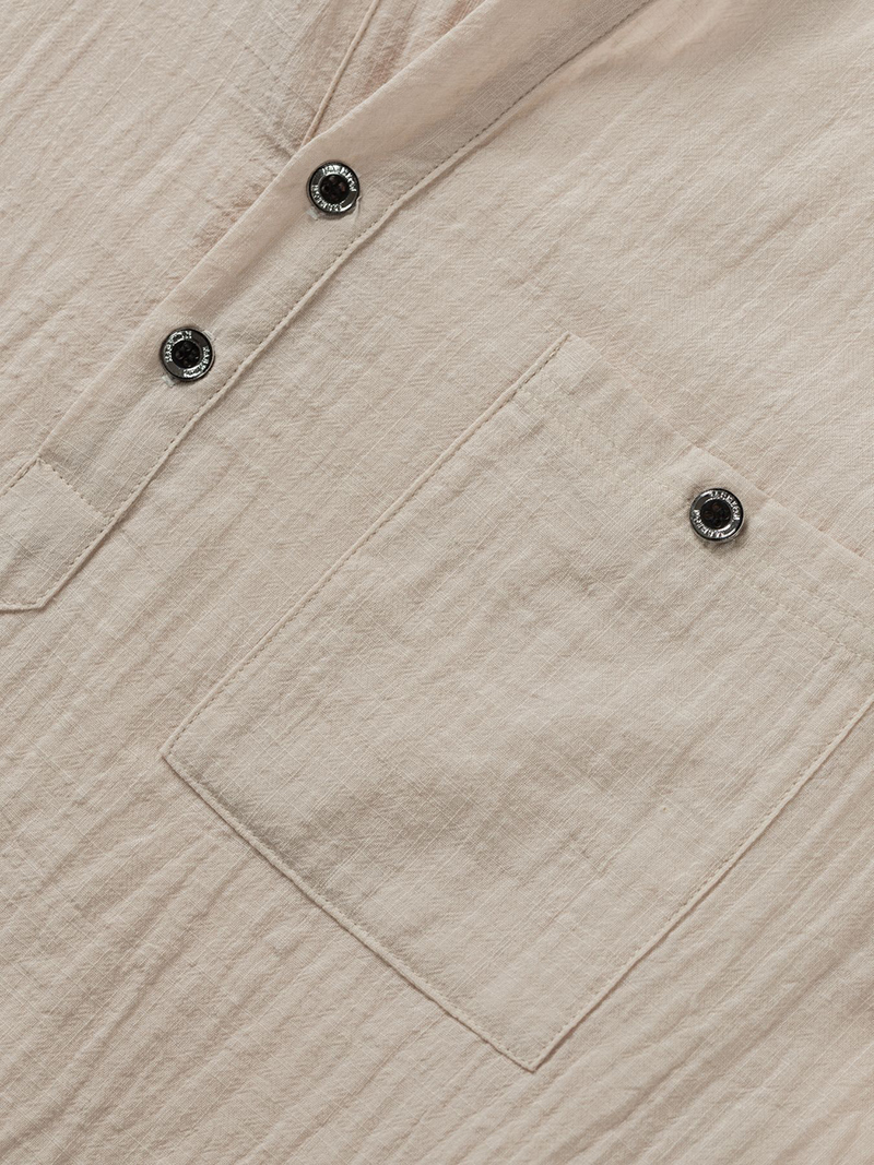 Men's Cotton Linen Henley Shir - огляд і ціна Linen Shirt Breathable