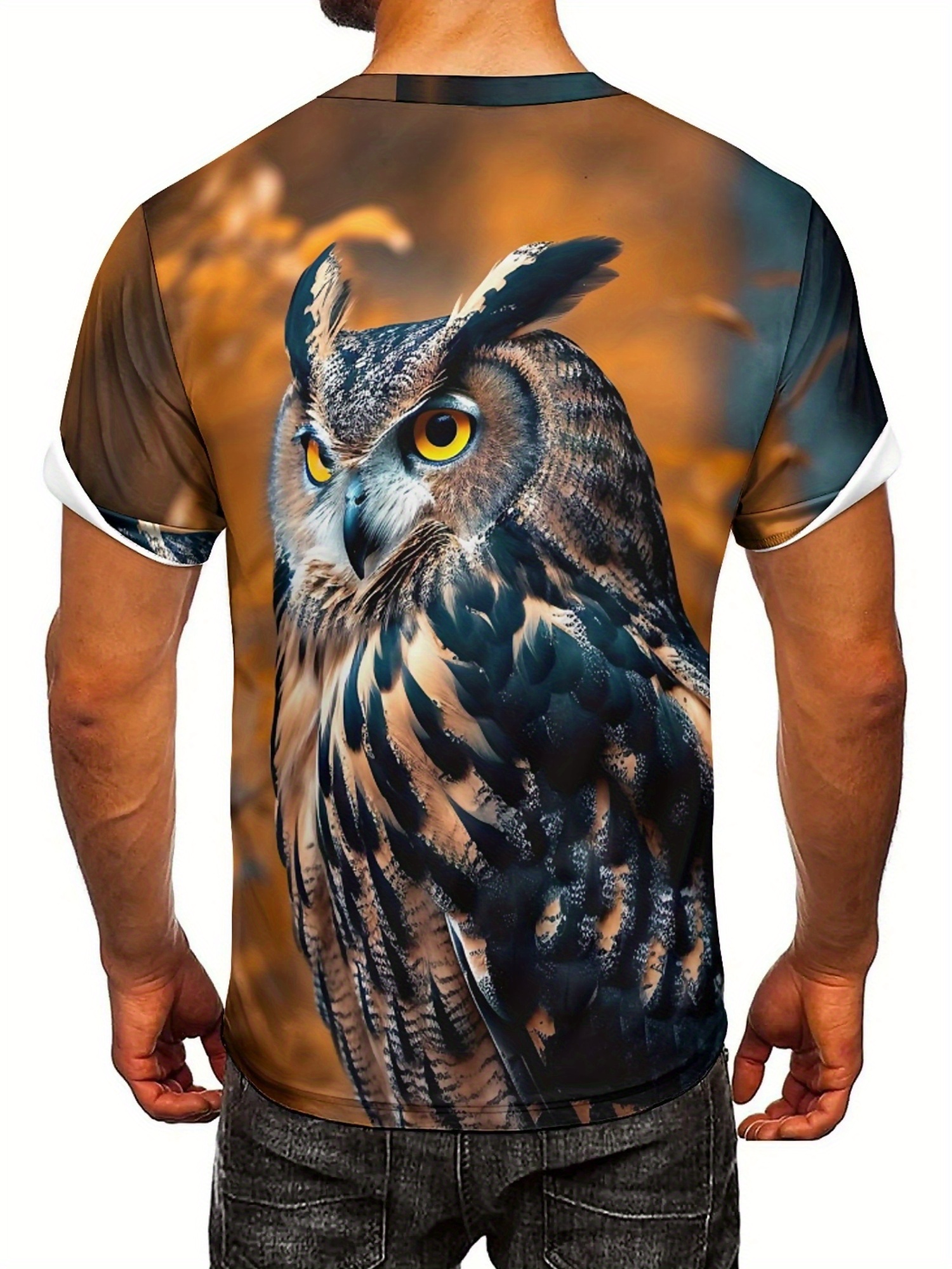 Men's & Women's 3D Print Owl G - огляд і ціна Tee Graphic Print