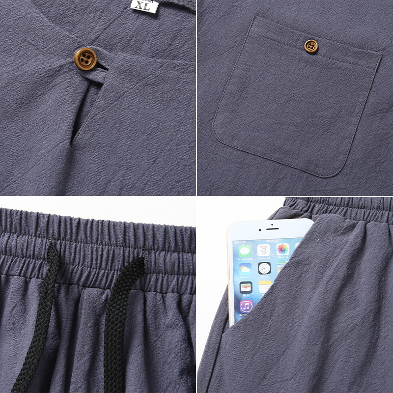 High-quality fashionable men's - огляд і ціна Short Linen Drawstring