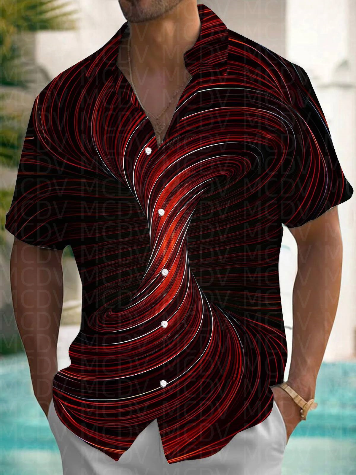 Star Pattern Style Men's Hawai - огляд і ціна Shirt Camp Collar