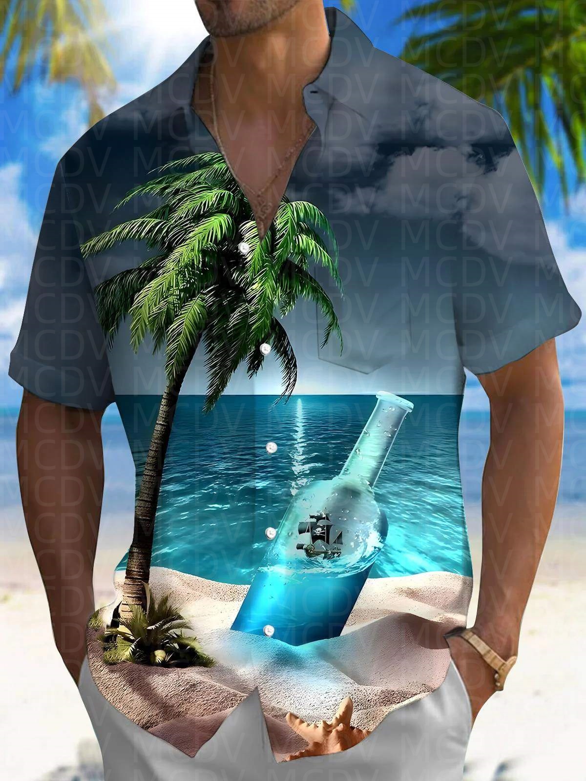 Trump Pattern Men's Hawaiian S - огляд і ціна Shirt Camp Collar