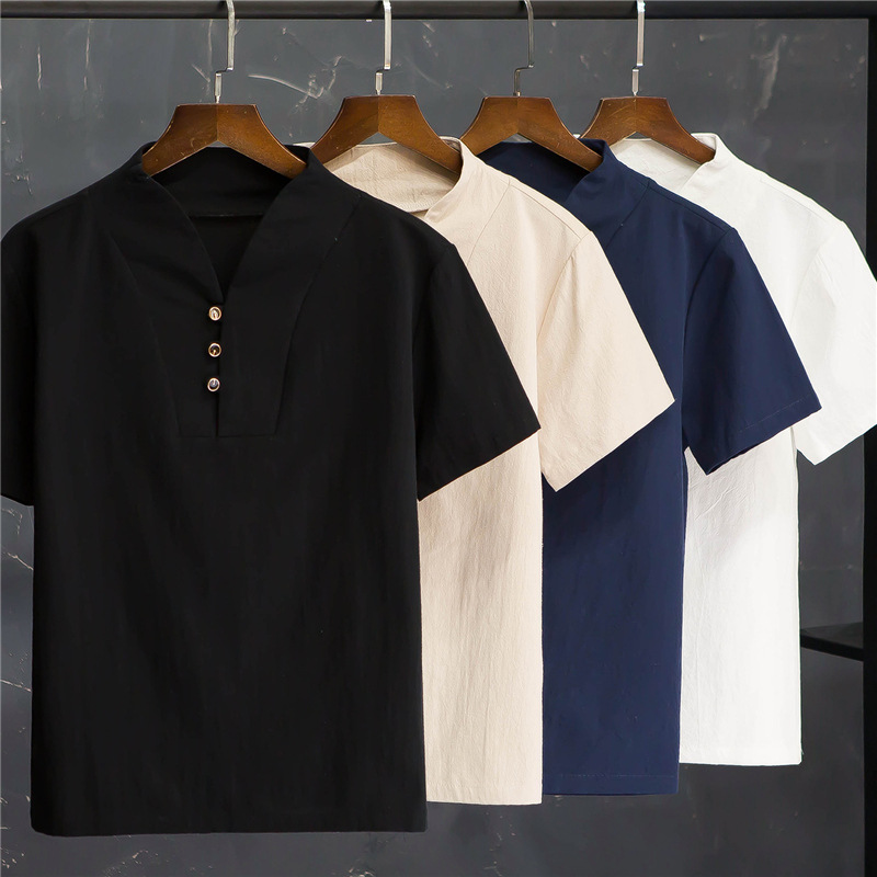 Men's Summer Cotton Linen Shor - огляд і ціна Linen Shirt Breathable