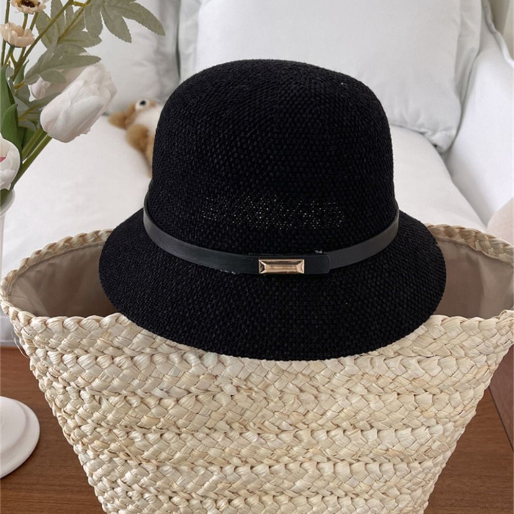 Korean PU Leather Belt Women S - огляд і ціна Bucket Hat Straw