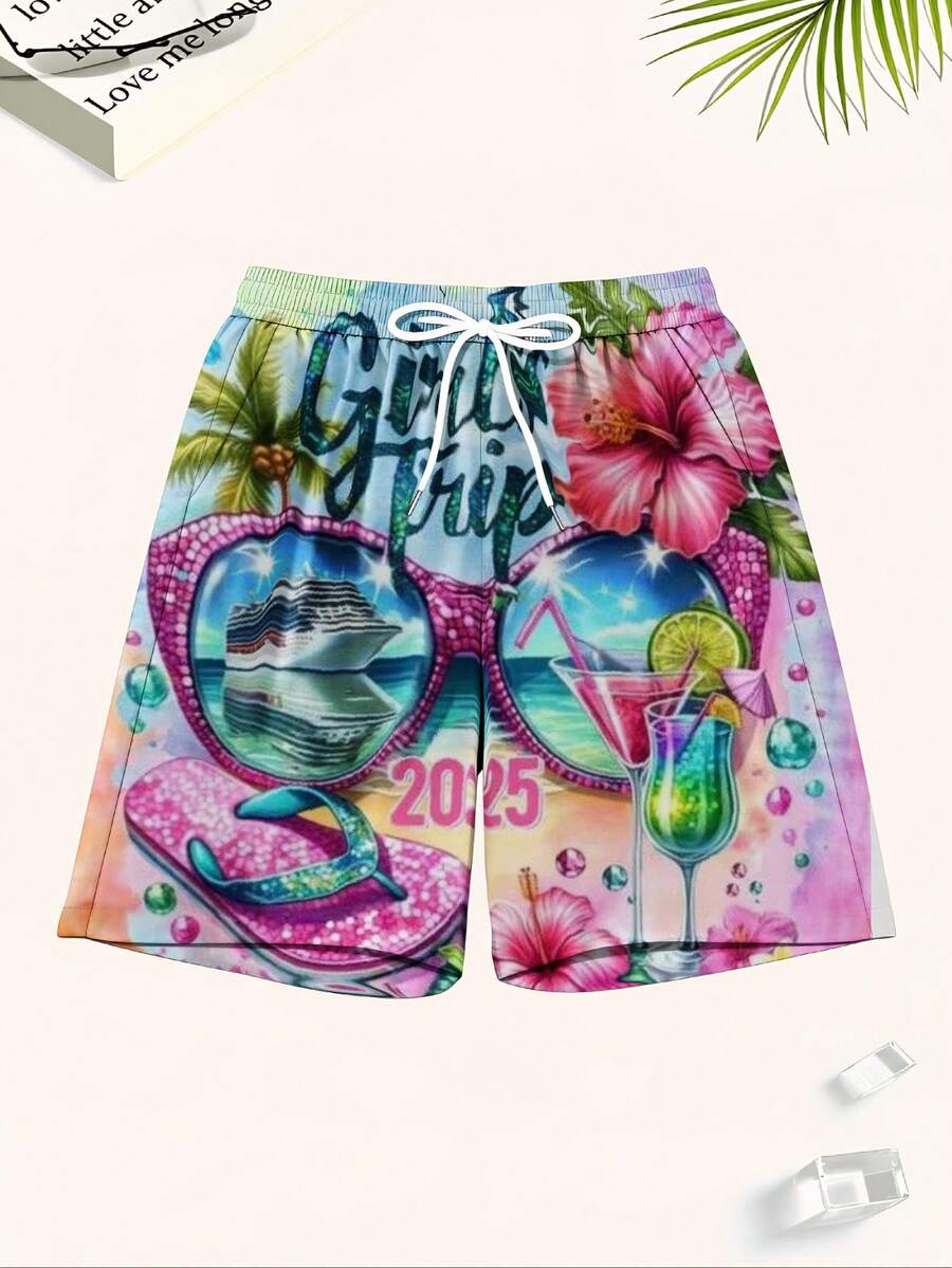 Mens Beach Swim Trunks 3D Prin - огляд і ціна Swim Trunk Quick Dry