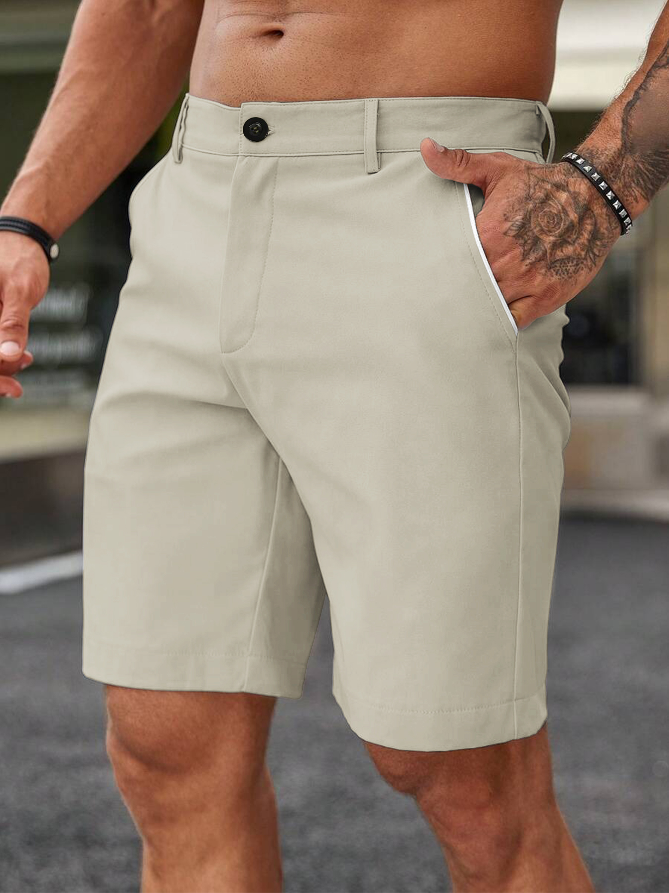 Men Fashion Slim Fit Chino Sho - огляд і ціна Shorts Chino Slim