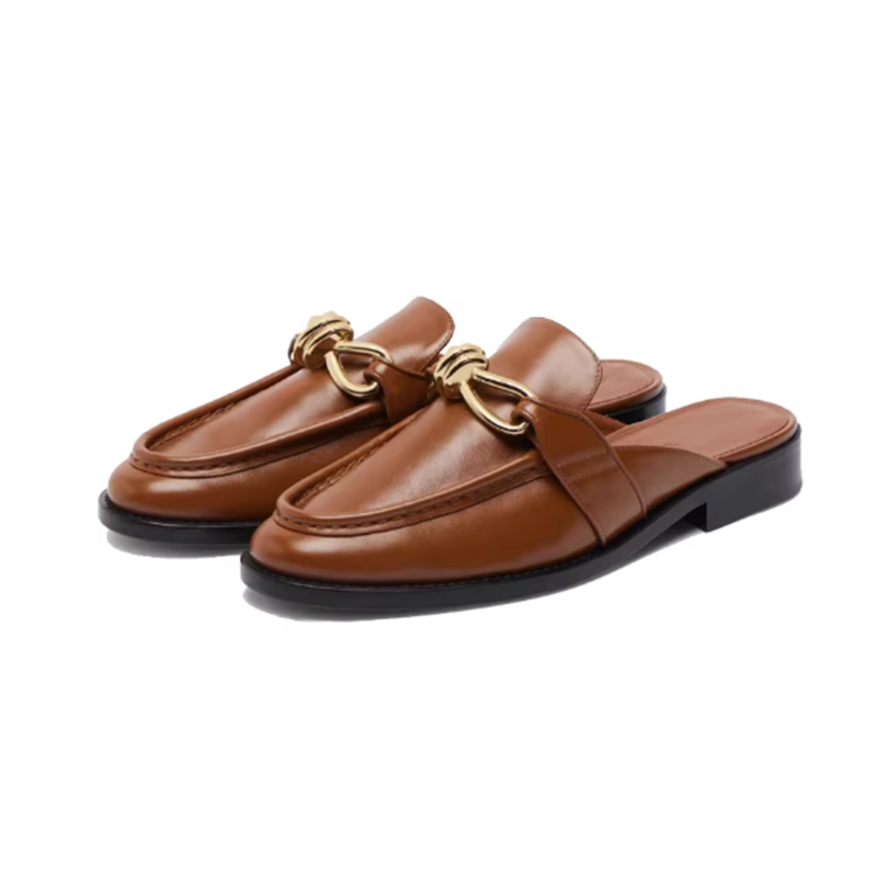 Metal Buckle Half Slippers For - огляд і ціна Flip Flop Leather Men
