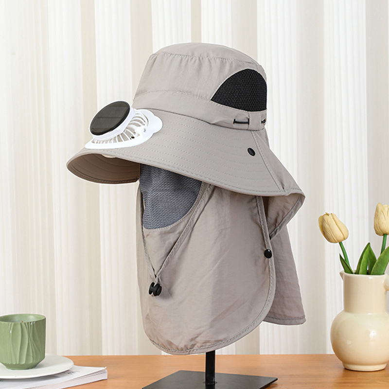 Men Solar Fan Hat Wide Brim UP - огляд і ціна Bucket Hat Straw