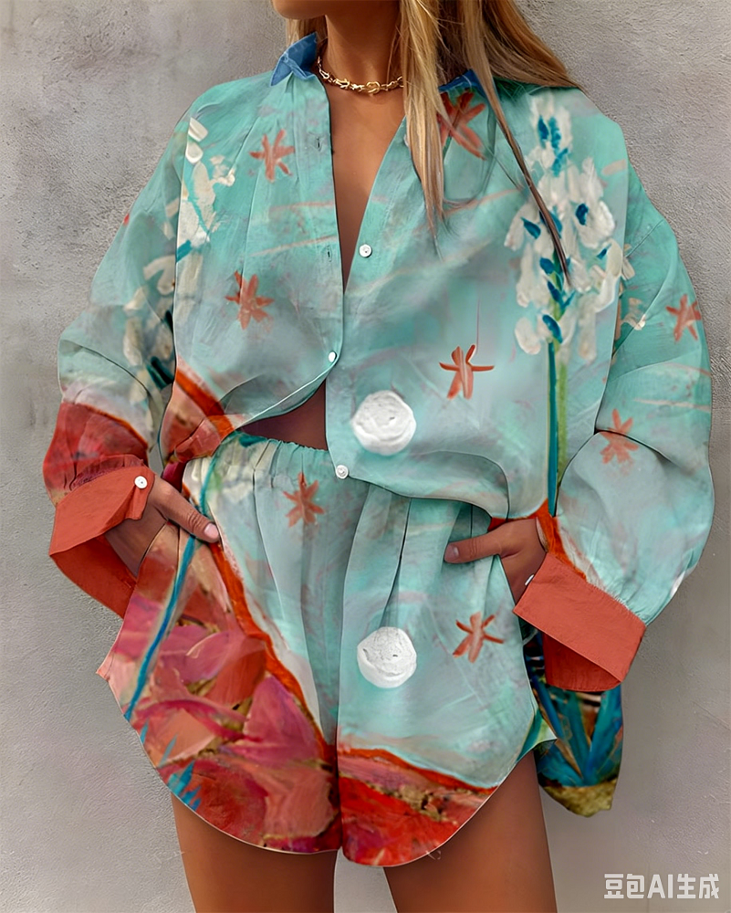 Hawaii Summer Fashion Long Sle - огляд і ціна Resort Shirt Floral