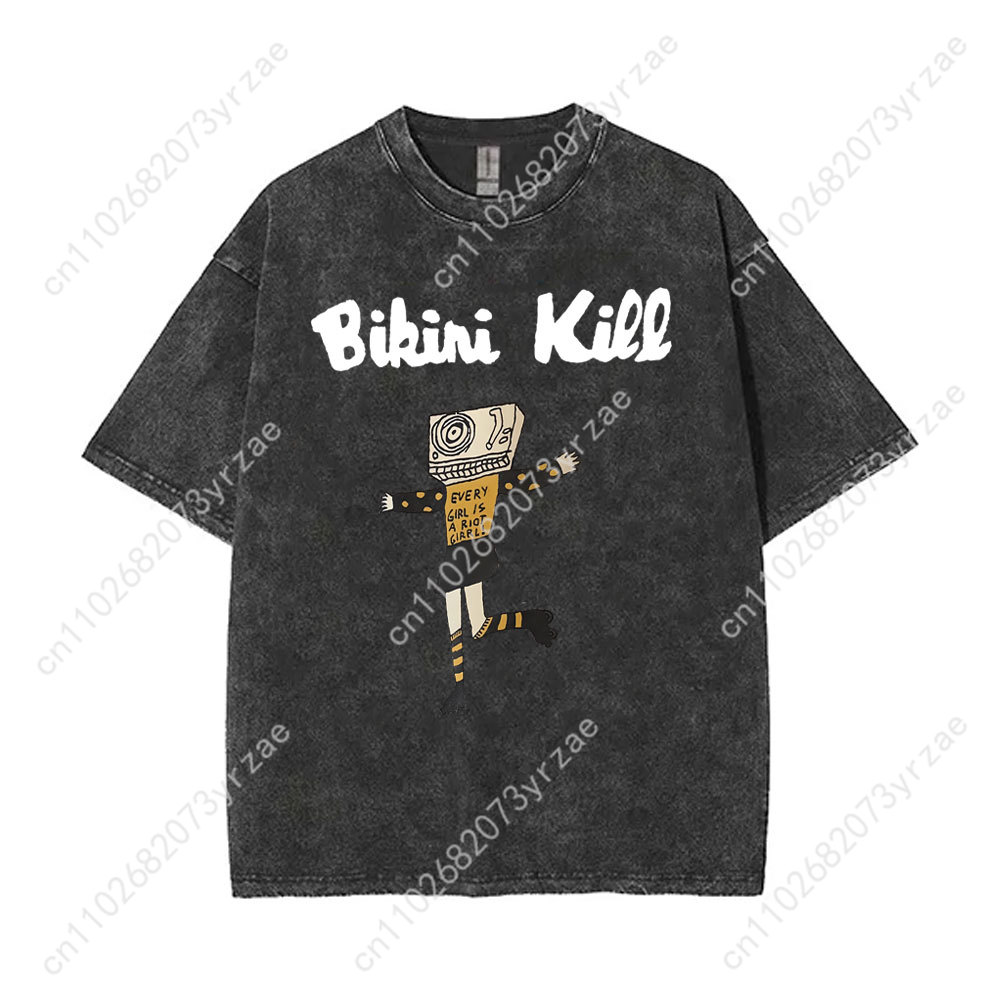 Bikini Kill Retro Wash Tshirt  - огляд і ціна Linen Shirt Breathable