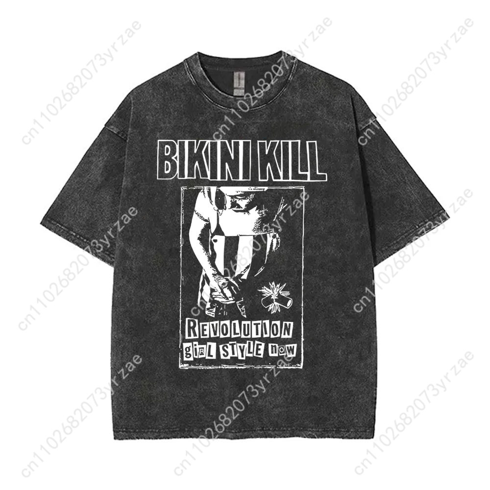 Bikini Kill Retro Wash Tshirt  - огляд і ціна Linen Shirt Breathable
