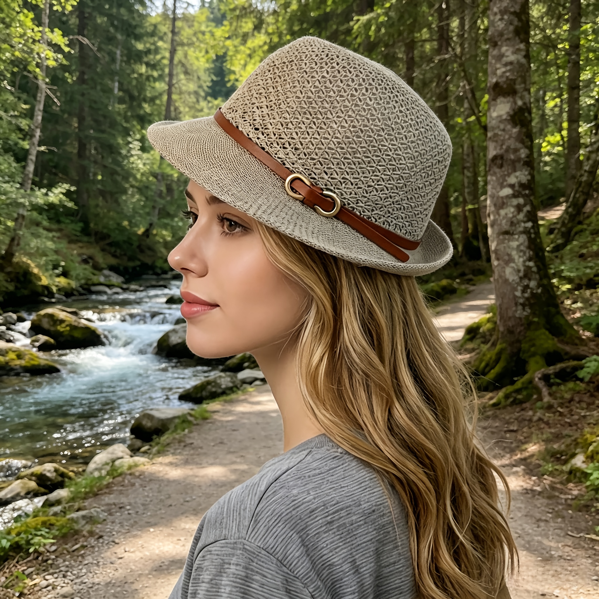 Elegant women's beach straw ha - огляд і ціна Bucket Hat Straw