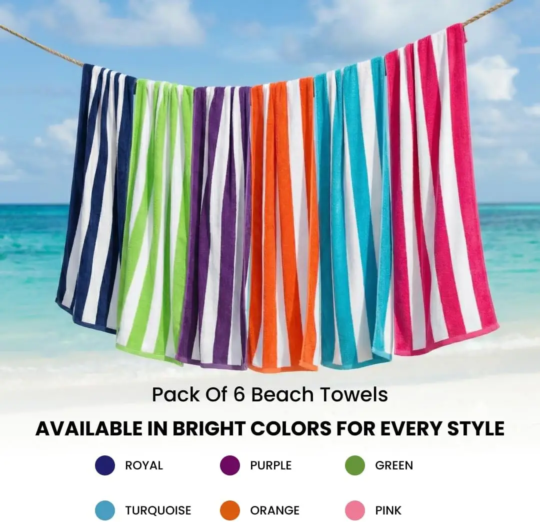 Beach Towels 6 Pack Large 30x6 - огляд і ціна Beach Towel Large