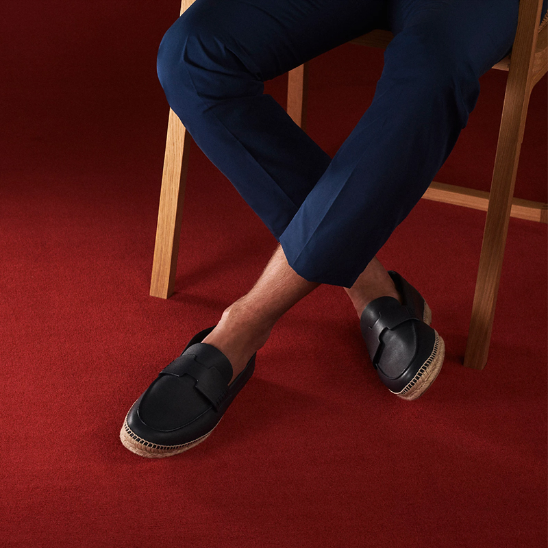 Piegitar Black Genuine Leather - огляд і ціна Espadrille Slip On