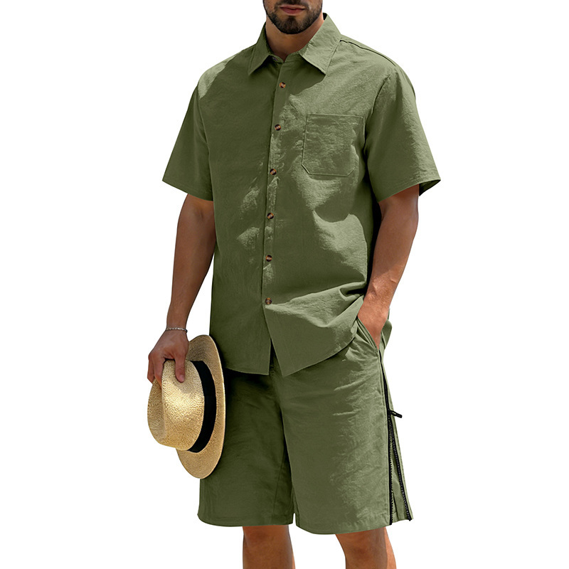 Men's Casual Cotton Linen 2 Pi - огляд і ціна Short Linen Drawstring