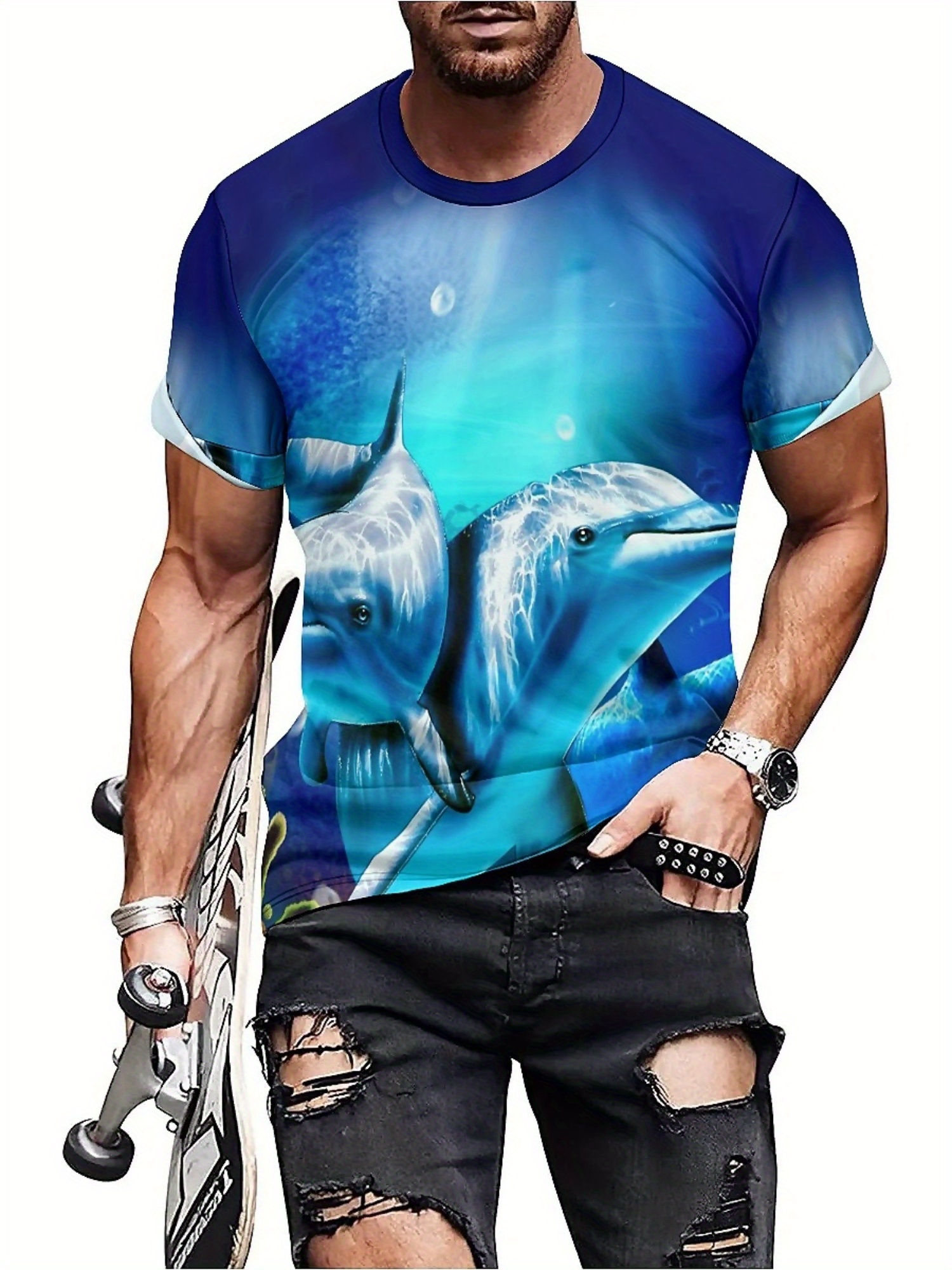 Men'S Ocean Animal Dolphin Pri - огляд і ціна Tee Graphic Print