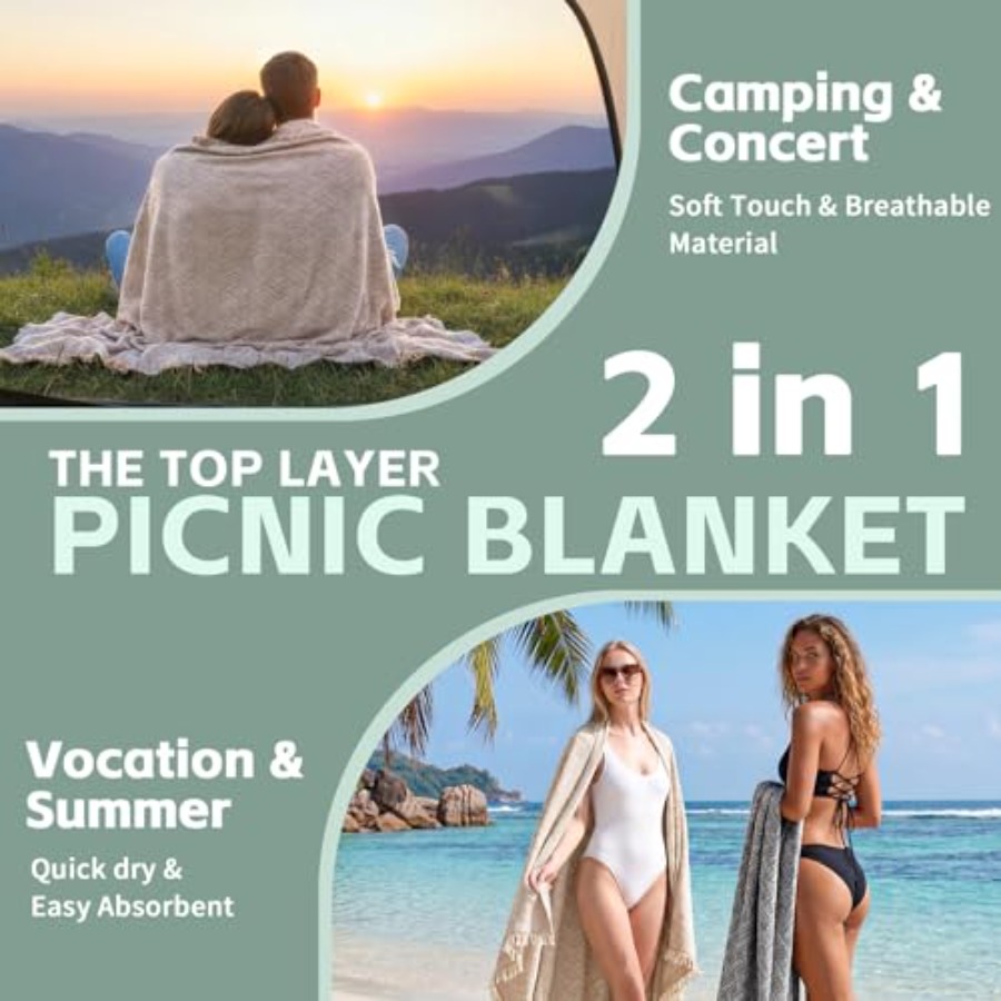 2 in 1 Extra Large Boho Beach  - огляд і ціна Beach Towel Large