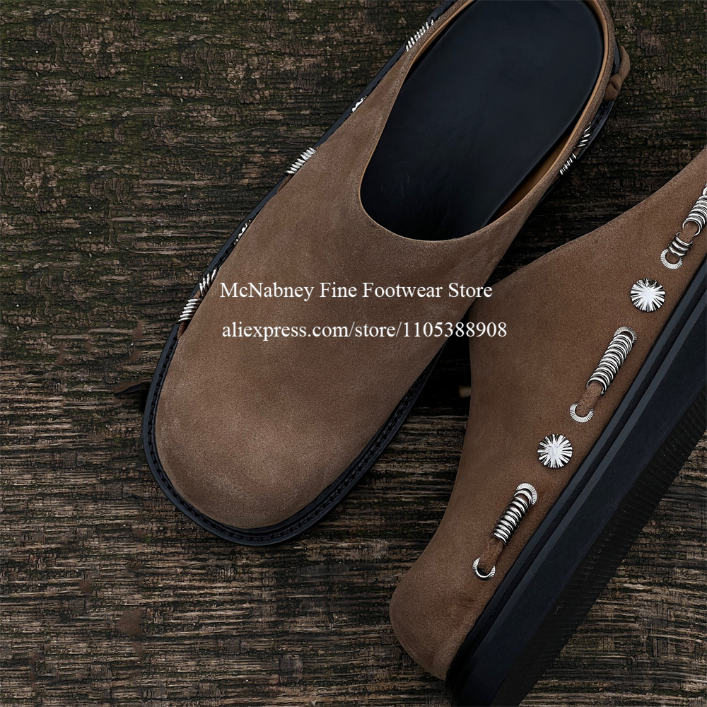 Fashion Men Suede Slip on Mule - огляд і ціна Flip Flop Leather Men