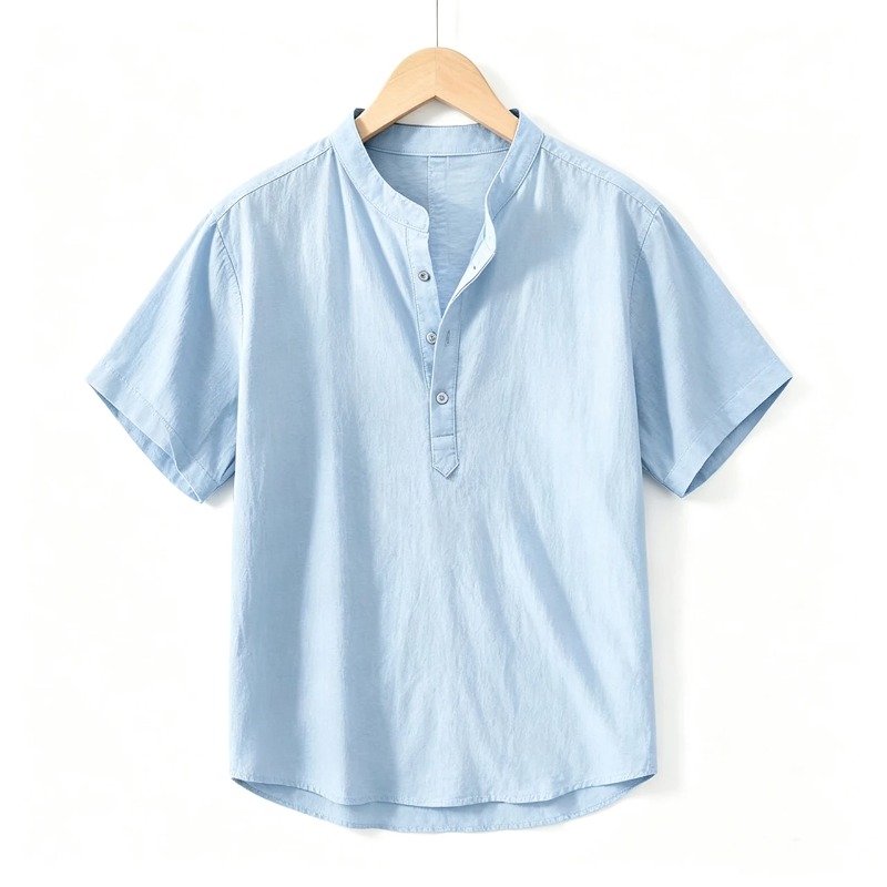 Men Cotton Linen Short-Sleeve  - огляд і ціна Linen Shirt Breathable