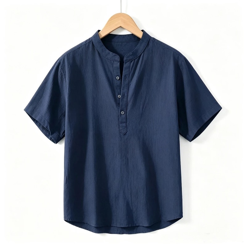Men Cotton Linen Short-Sleeve  - огляд і ціна Linen Shirt Breathable