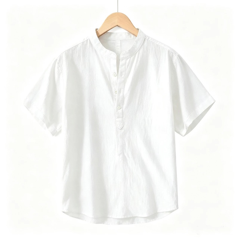 Men Cotton Linen Short-Sleeve  - огляд і ціна Linen Shirt Breathable