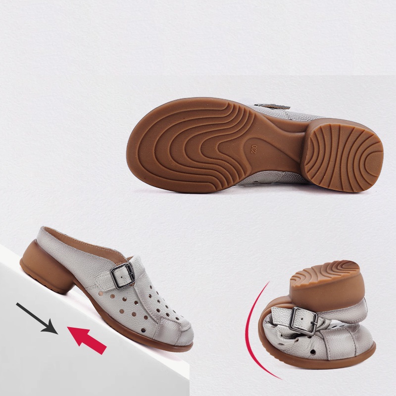 New Cow leather low heel sanda - огляд і ціна Casual Sandal Leather