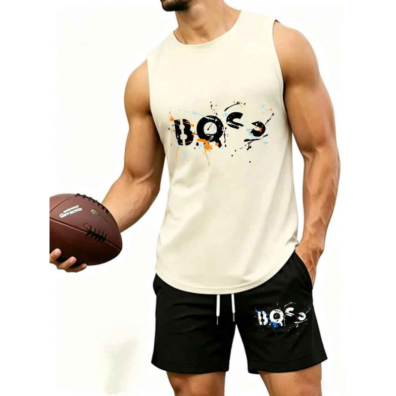 Men's  Graffiti Letter Print 2 - огляд і ціна Tank Top Muscle