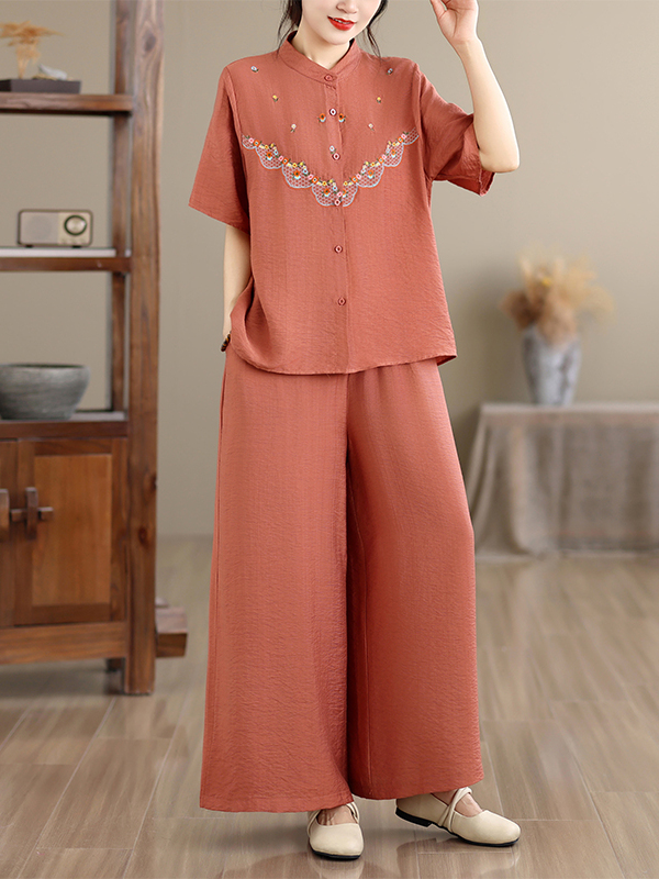 Embroidered Cotton Linen Short - огляд і ціна Linen Shirt Breathable