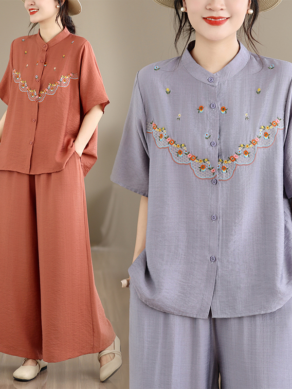 Embroidered Cotton Linen Short - огляд і ціна Linen Shirt Breathable