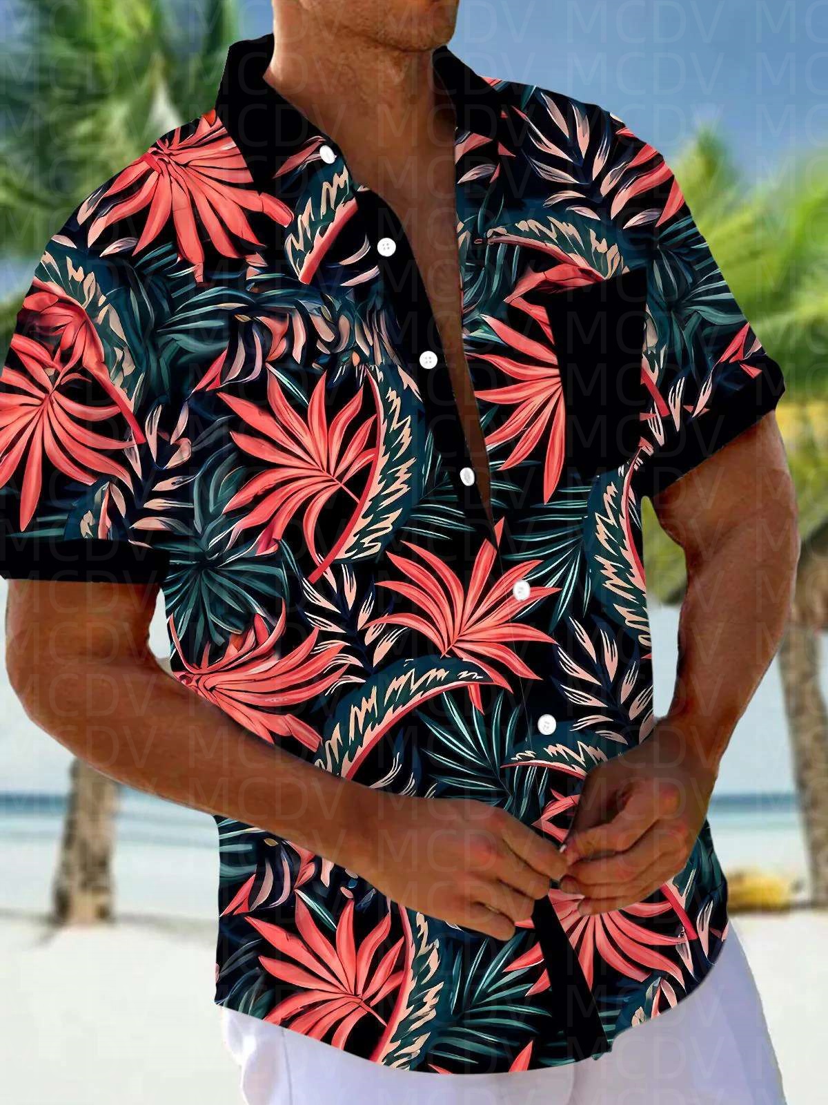 Flag Pattern Style Men's Hawai - огляд і ціна Shirt Camp Collar