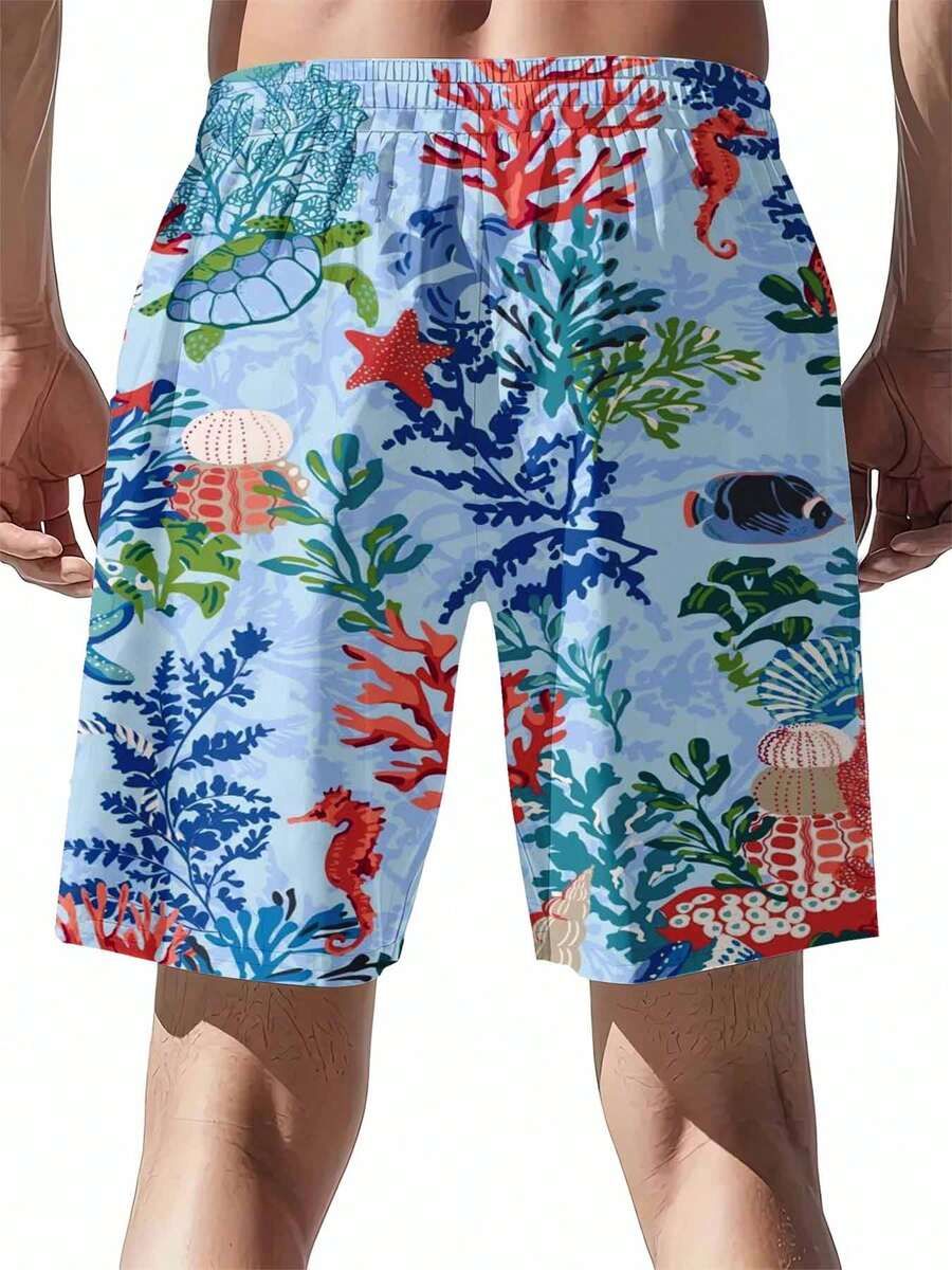 Mens Ocean Life Print Swim Tru - огляд і ціна Swim Trunk Quick Dry