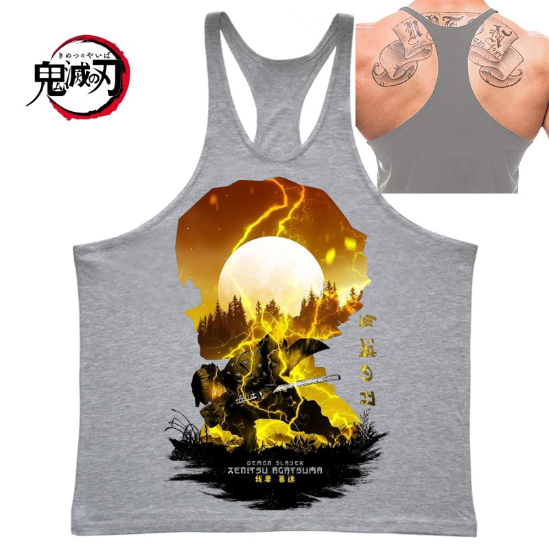 (Demon Slayer) GYM Mens Tank T - огляд і ціна Tank Top Muscle