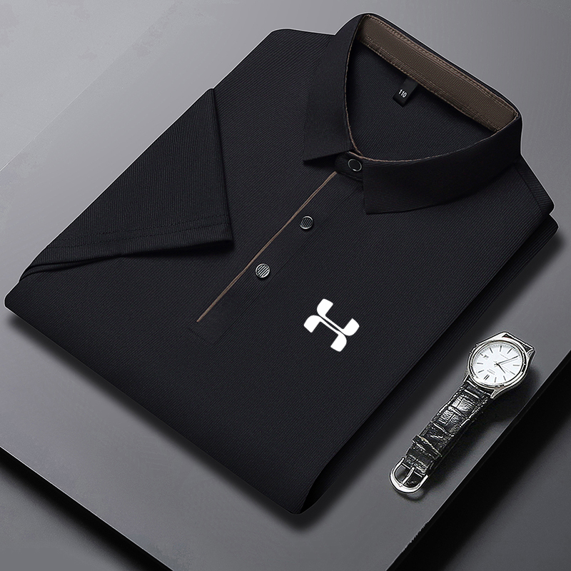 Men's Solid Color Short Sleeve - огляд і ціна Polo Shirt Pique