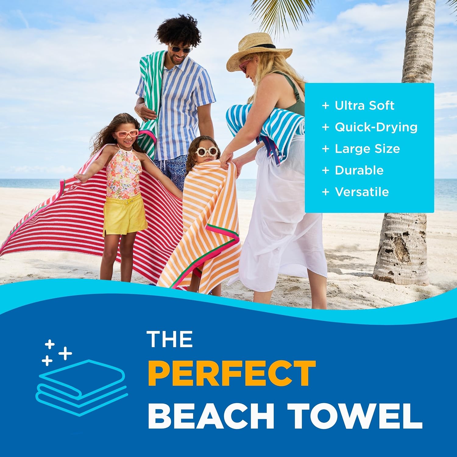 Colorful Racing Striped Beach  - огляд і ціна Beach Towel Large