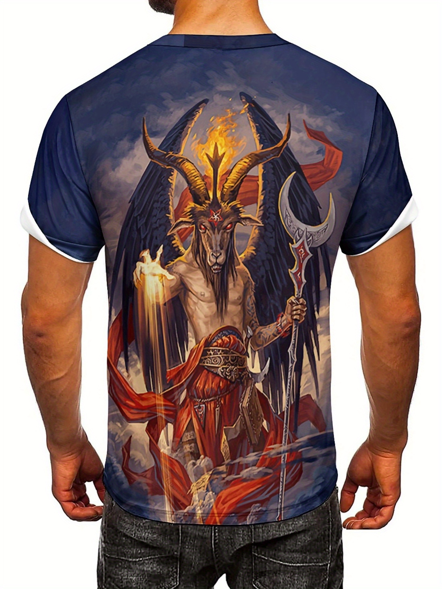 Men's 3D Demon Print T-Shirt | - огляд і ціна Tee Graphic Print